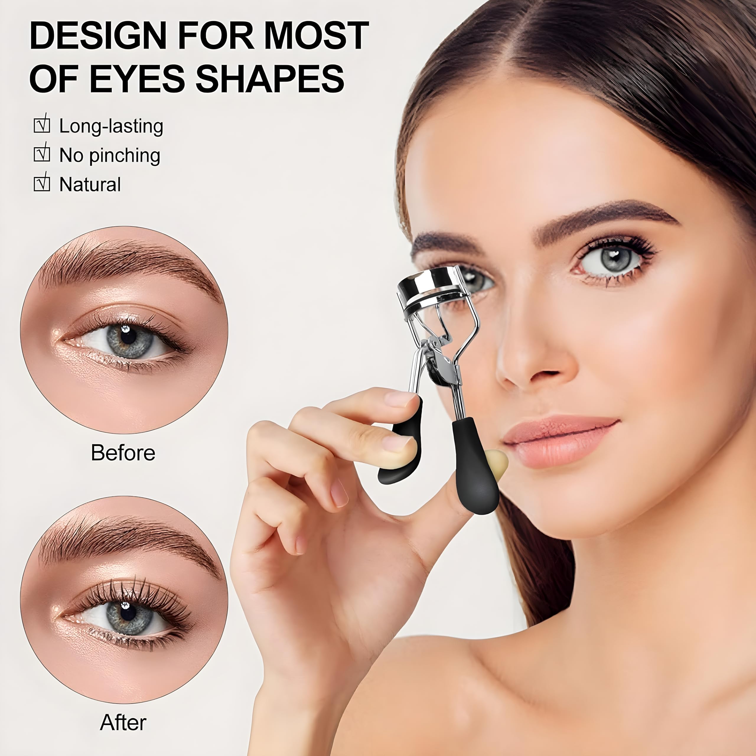 Premium Pink Eyelash Curler for Women - Long Lasting Lash Curling Tool with Comfort Pad for Stunning Curls | Perfect for Daily Makeup, Bridal Looks & Professional Salon Use