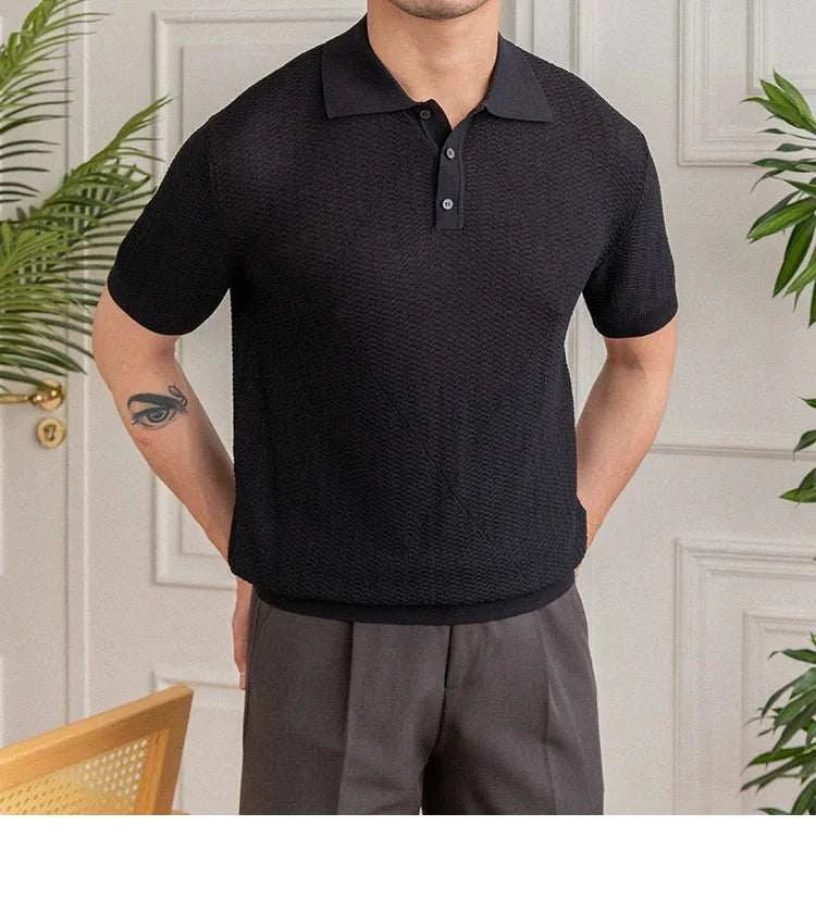Men's Casual Polo Shirt - Breathable Cotton Short Sleeve Golf Shirt for Work & Weekend Wear | Comfortable Summer Top for Business Casual & Outdoor Activities