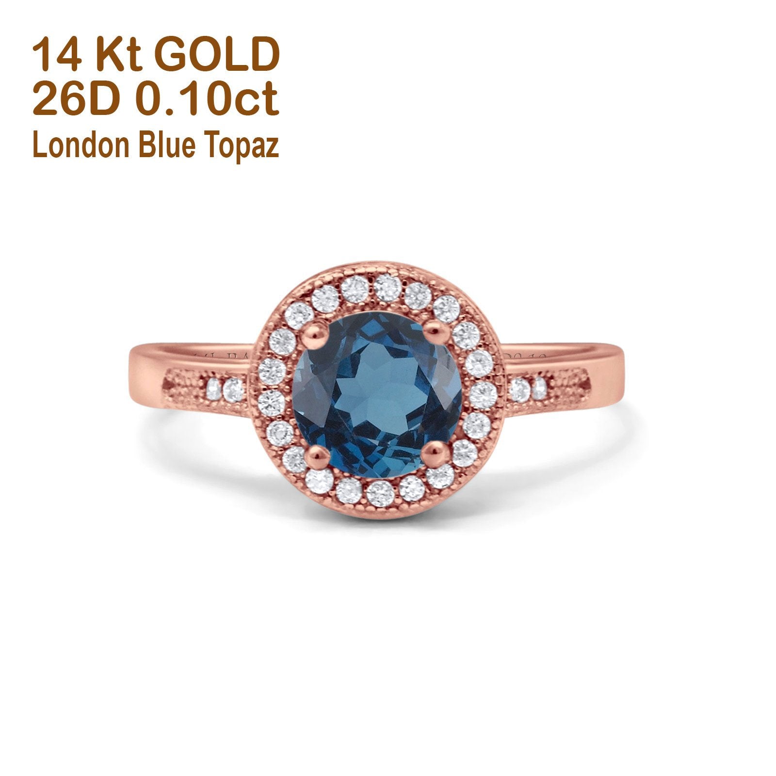 14K Gold 0.94ct Round Art Deco 6mm G SI Diamond Engagement Ring for Women - Vintage Inspired Wedding Band, Anniversary Gift, Bridal Jewelry (Perfect for Proposals, Valentine's Day & Special Occasions)