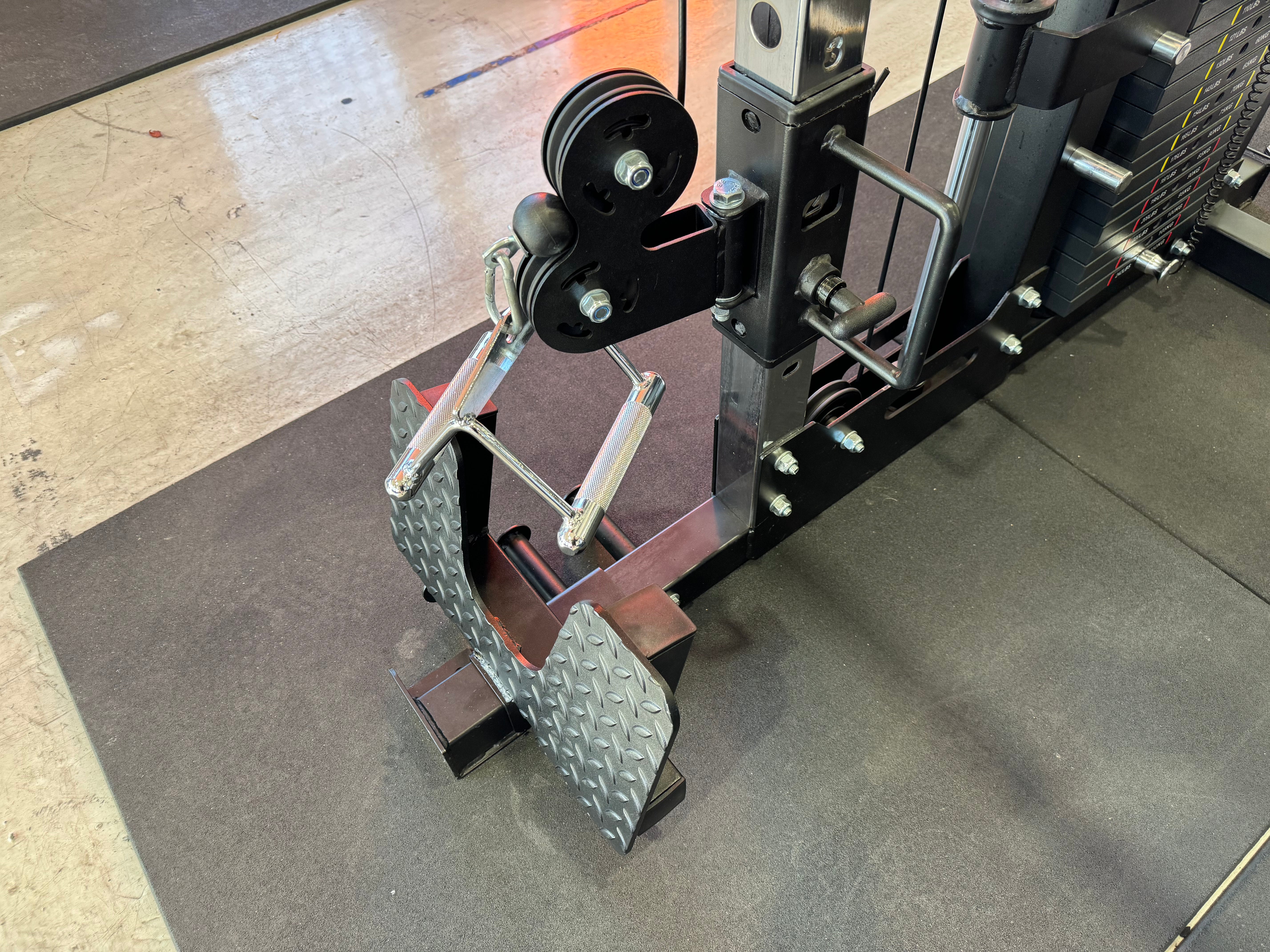 Body Iron Low Row Foot Plate Attachment - Heavy Duty Gym Equipment for Home & Commercial Use (FT750, FT1000, MFX360) - Perfect for Strength Training & Full-Body Workouts