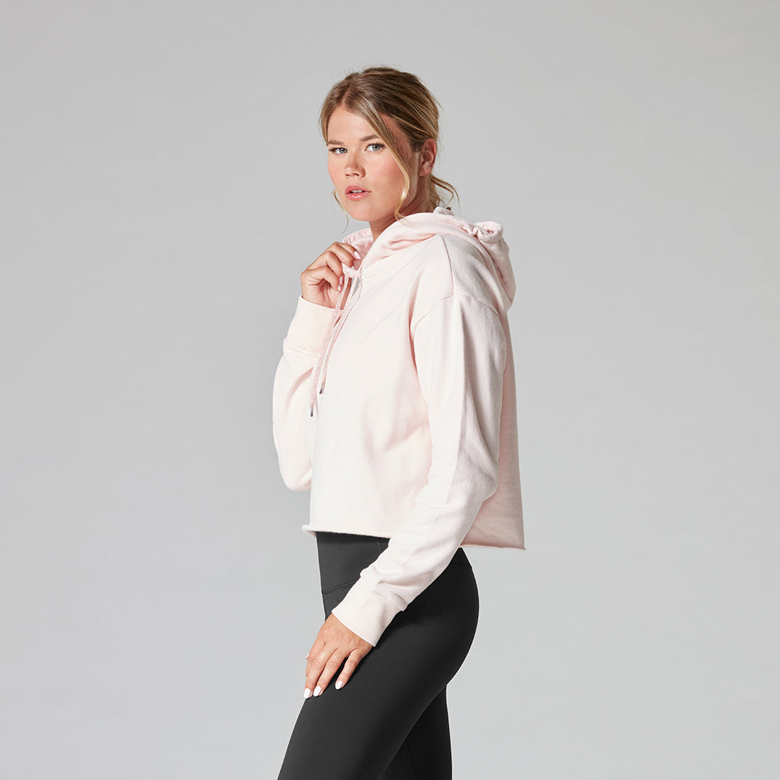 Tavi Noir Semi Cropped Hoodie for Women - Stylish Oversized Pullover Sweatshirt | Perfect for Casual Outfits, Streetwear & Loungewear