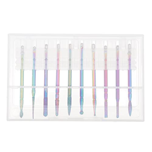 FRCOLOR Professional Ceramic Nail Drill Bits Set - Electric Manicure Pedicure Kit with Nail Files for Natural & Artificial Nails - Perfect for Home Salon, Nail Art & Professional Nail Technicians