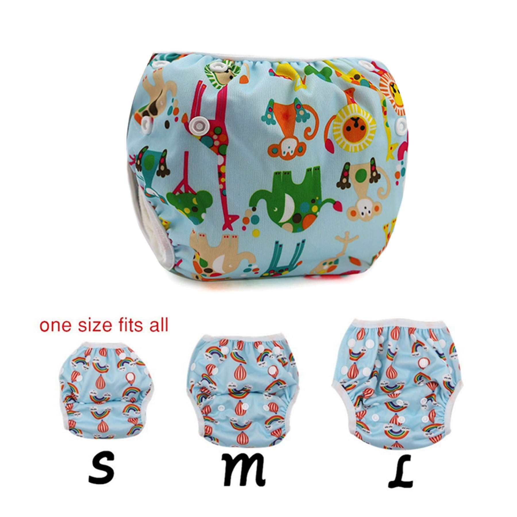 Baby Reusable Swim Diaper Washable Pool Pants for Boys & Girls (10-40lbs) - Perfect for Swimming Lessons, Beach Days & Pool Parties