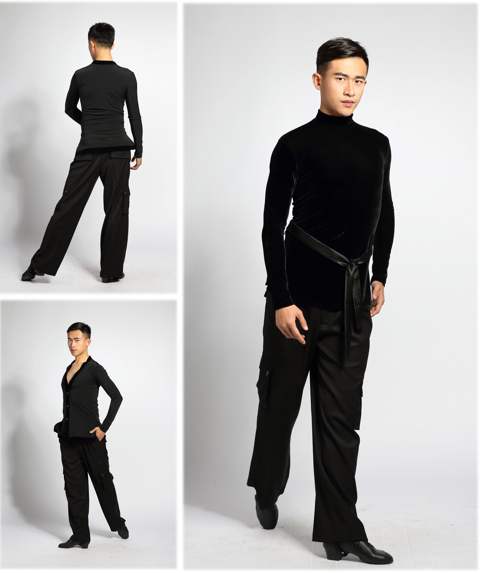 SCGGINTTANZ G4005 Latin Modern Ballroom Dance Professional Straight Pocket Trousers Pants for Men and Women - Perfect for Competition, Performance, and Social Dancing