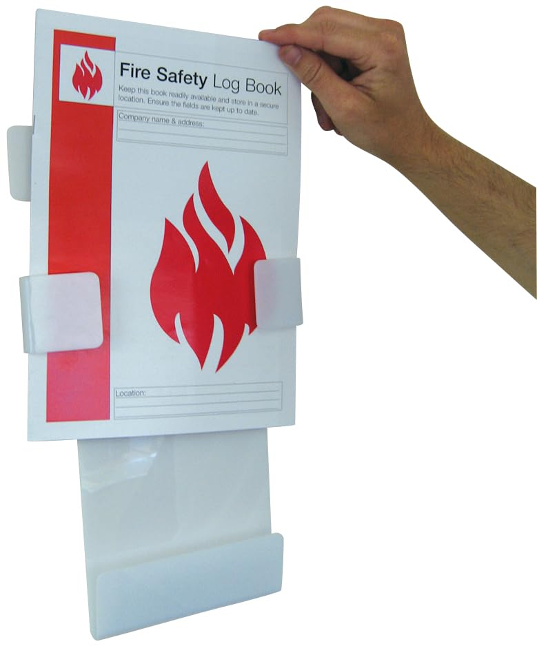 Fire Safety Log Book Station with Free A4 Fire Safety Log Book - Perfect for Workplace, School & Home Safety Compliance & Inspection Records