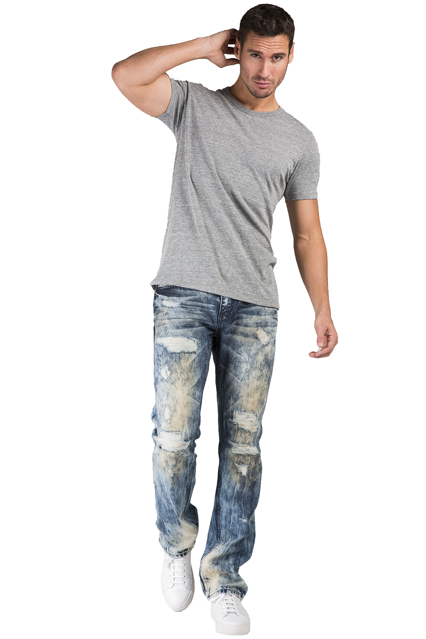Premium Slim Straight Men's Denim Jeans - Level 7 Handcrafted Artisan Wash | Perfect for Casual Wear, Office & Night Out