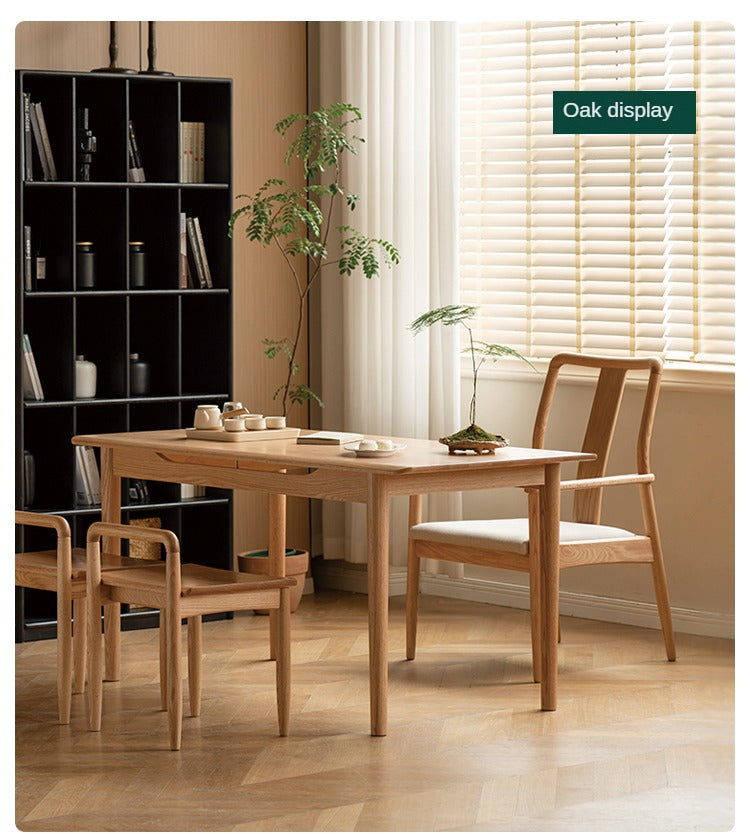 Premium Oak & Ash Solid Wood Tea Maker Set with Integrated Tea Table - Perfect for Home, Office & Zen Tea Ceremonies