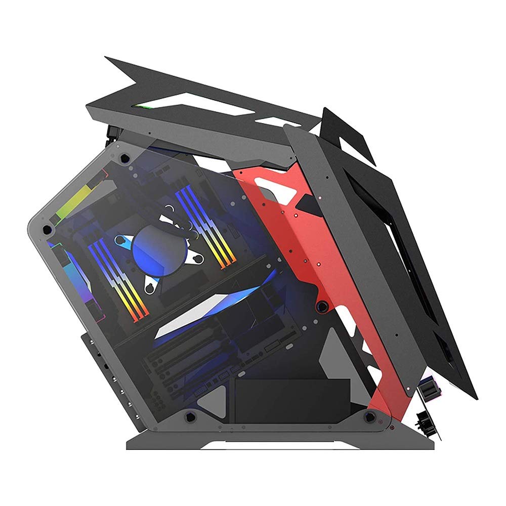 Premium Black Mid-Tower ATX Computer Case - Compatible with Micro-ATX & Mini-ITX Motherboards, Tempered Glass Side Panel, USB 3.0/2.0 Ports, Water Cooling Support - Ideal for Gaming PC Builds & Home Office Setups