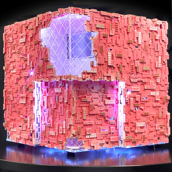 Star Trek Borg Cube ATX PC Case - Sakura Pink Edition for Gaming & Sci-Fi Fans | Perfect for Themed Builds & Collectors
