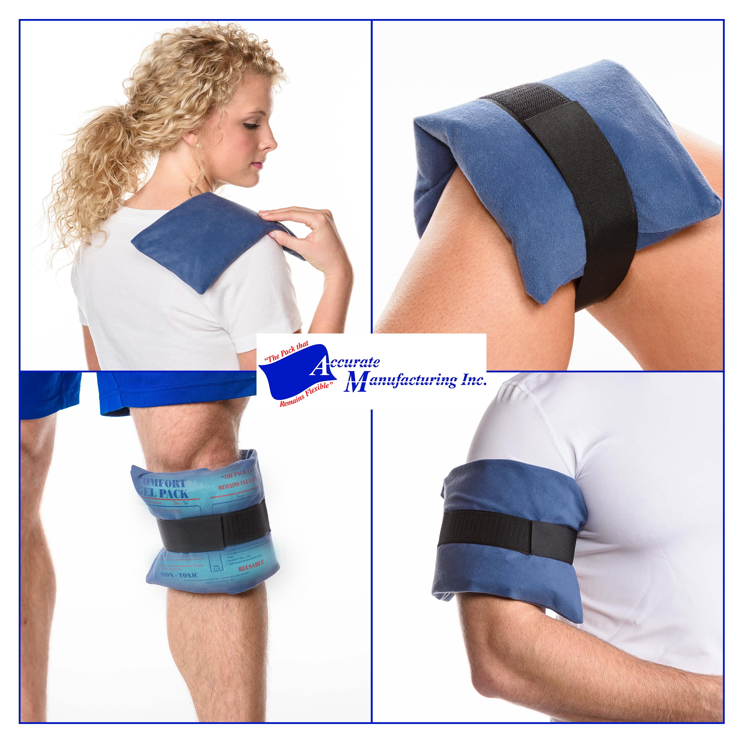 Reusable Hot & Cold Therapy Gel Packs for Pain Relief - Flexible 6