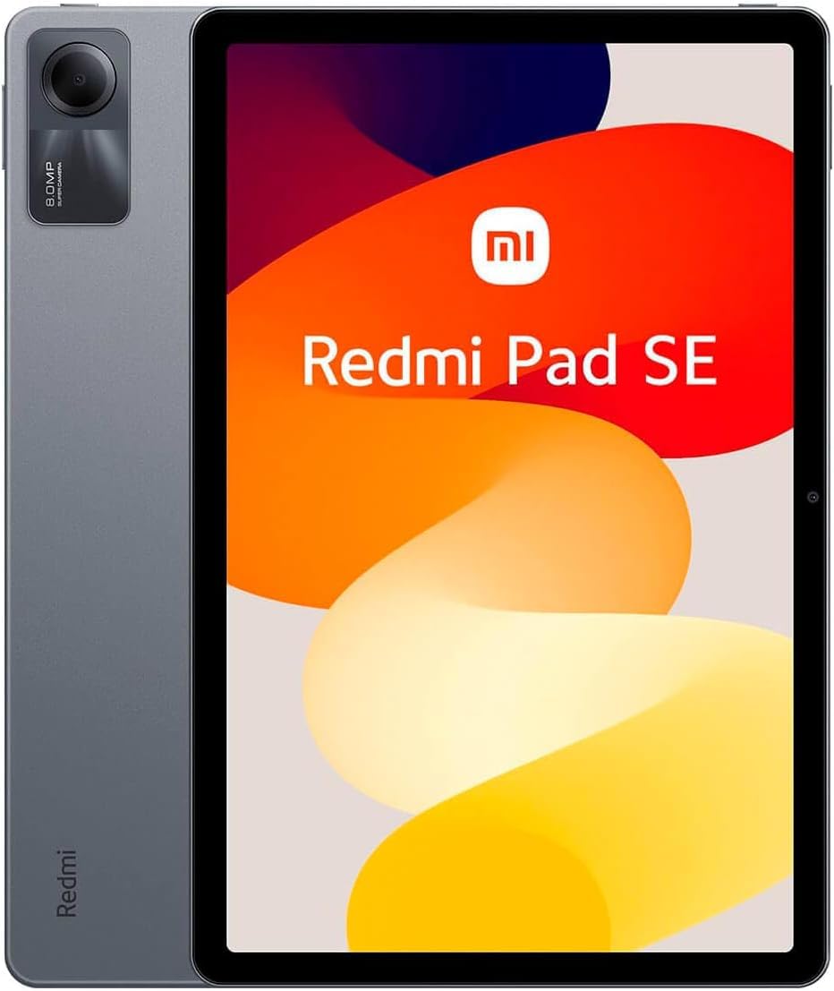 Xiaomi Redmi Pad SE 11 Inch Tablet - 8GB RAM 256GB Storage, 1200x2000 Resolution, 90Hz Display, 8000mAh Battery with 10W Fast Charging, WiFi (Grey) - Perfect for Work, Study, Streaming & Gaming