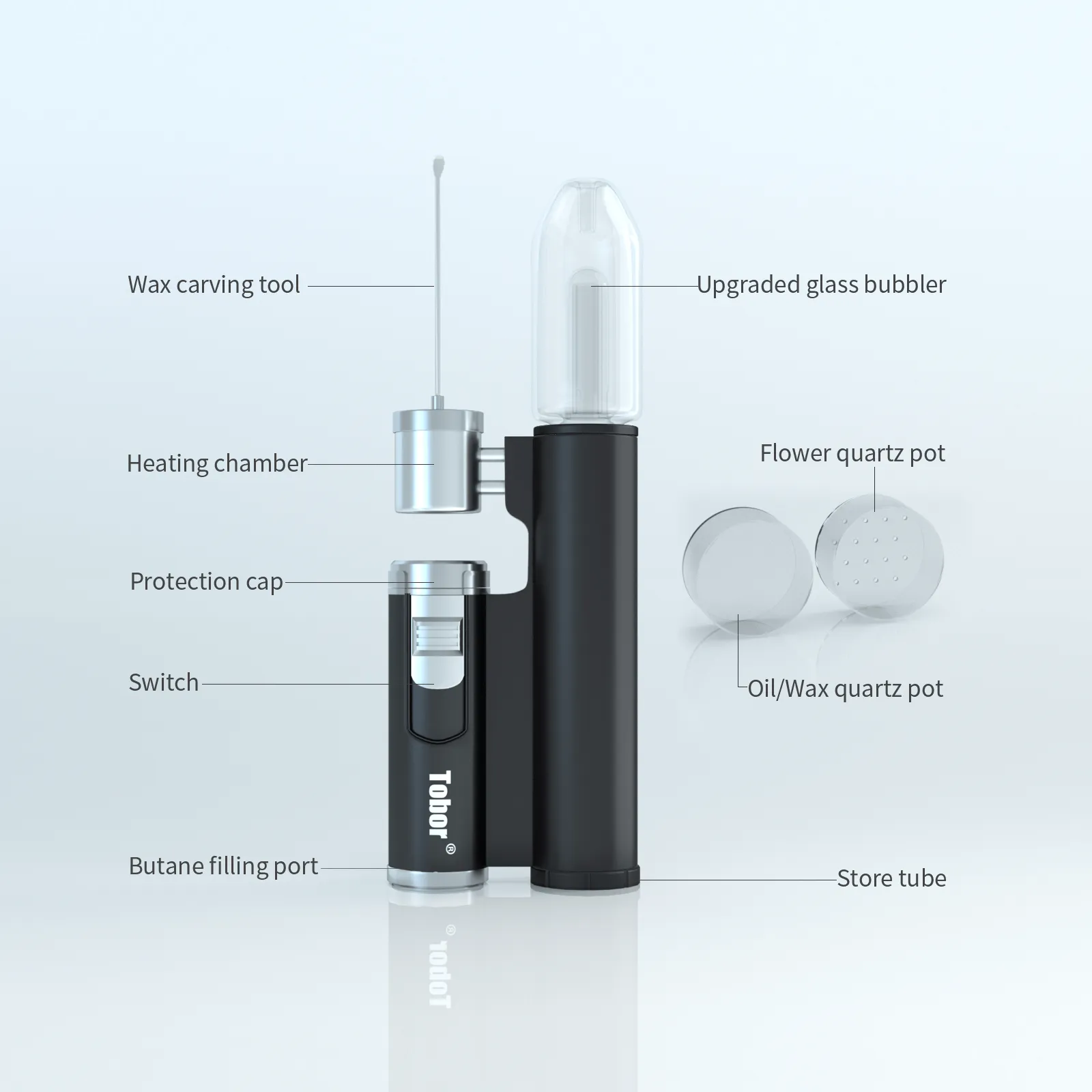 Portable Mini Butane Dab Rig Kit - Compact & Convenient for On-the-Go Dabbing | Perfect for Travel, Camping & Outdoor Use