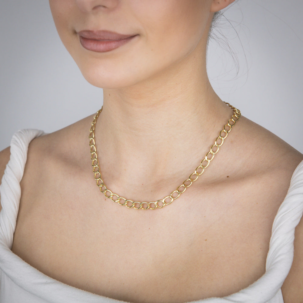 9ct Yellow Gold 150 Gauge Open Curb 45cm Chain - Elegant Jewelry for Women & Men, Perfect for Daily Wear, Gifts & Special Occasions