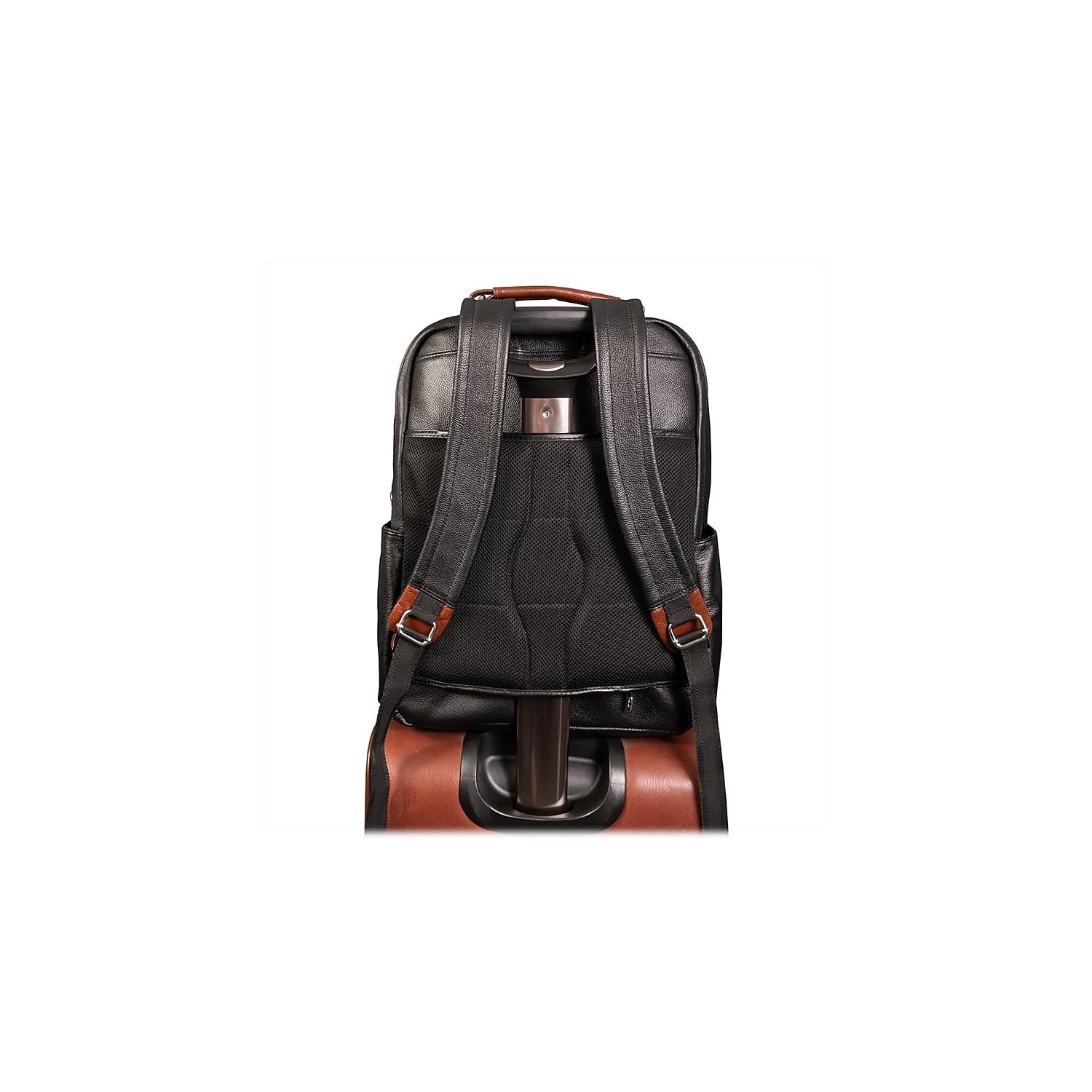 McKlein U Series Logan Genuine Leather Laptop Backpack for Men & Women - 15.6 Inch Business Computer Bag with USB Charging Port - Perfect for Office, Travel & College (Black, Model 19082)