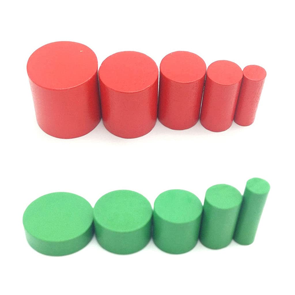 Montessori Wooden Knobless Cylinders Set - Educational Sensory Toys for Kids, Toddler Learning & Preschool STEM Activities - Perfect for Home, Classroom & Daycare Use