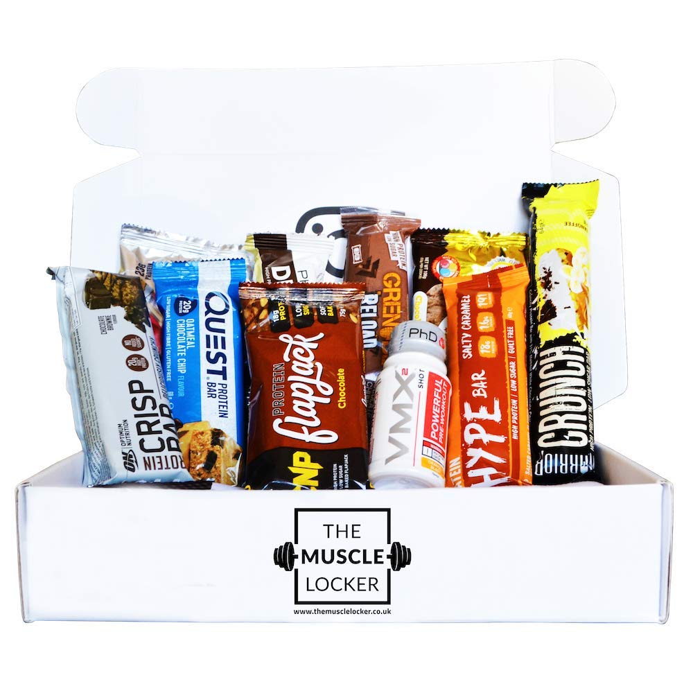 Muscle Locker Protein Snack Box - High Protein Gift Hamper with Energy Bars & Healthy Snacks for Gym Lovers | Perfect Fitness Gift for Men & Women | Post-Workout Recovery & On-The-Go Nutrition