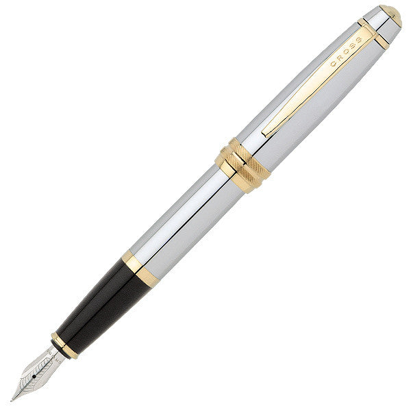 Cross Bailey Fountain Pen - Medalist Chrome & Gold Trim - Premium Writing Instrument for Professionals, Students & Collectors - Ideal for Signatures, Calligraphy & Everyday Use