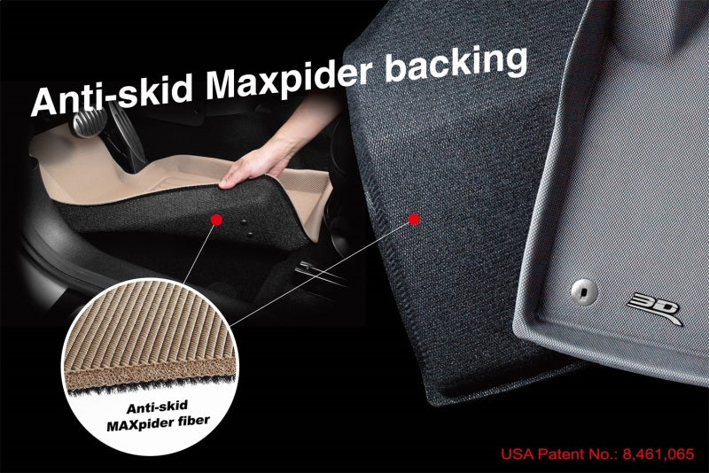 3D Maxpider Custom Fit Floor Mats for 2018-2024 Jeep Wrangler JL Unlimited - All-Weather Maxtrac Black (Models R1 & R2) | Perfect for Off-Roading & Daily Commuting