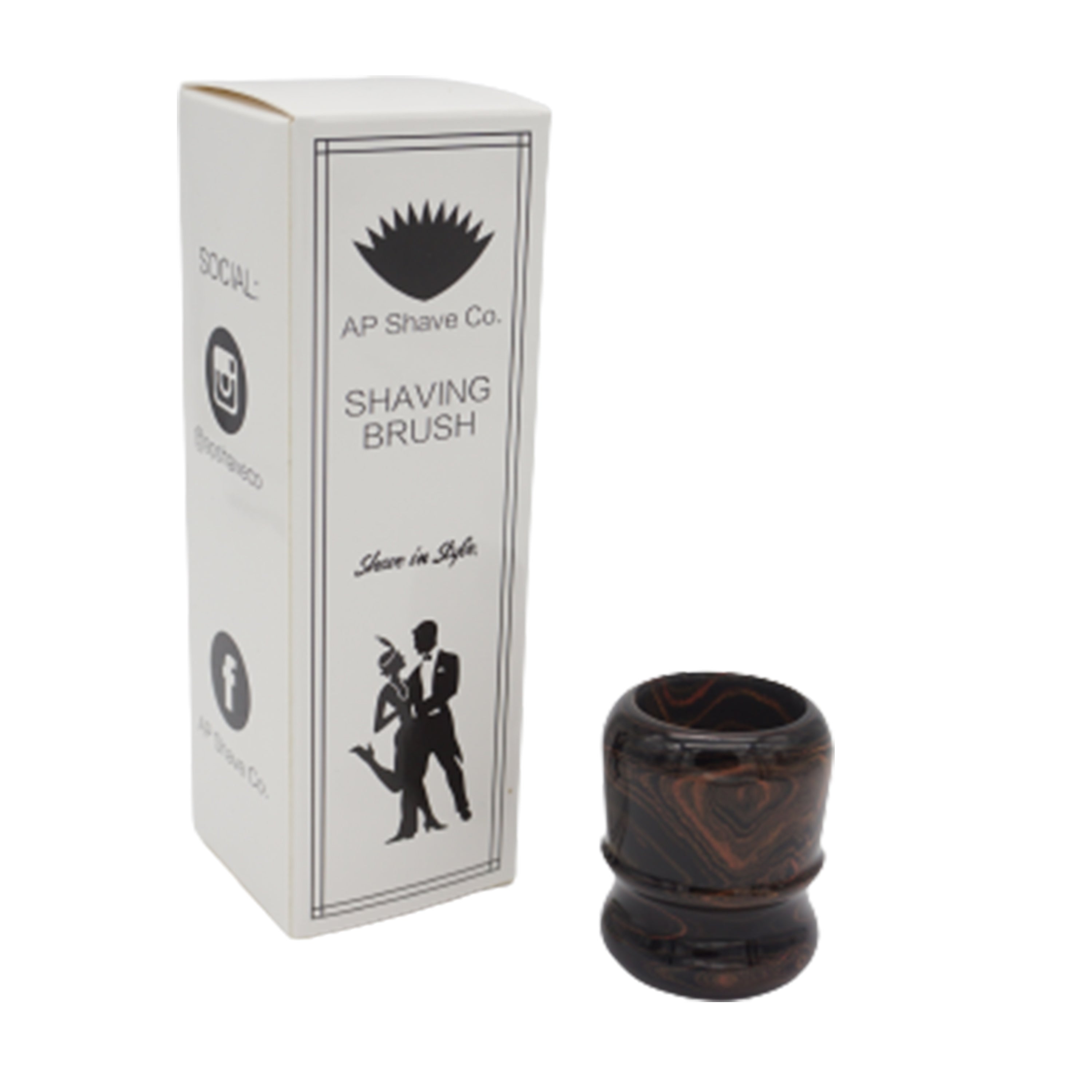 Premium Handmade Honey Ebonite Shaving Brush Handle - Compatible with 24mm & 26mm Knots - Perfect for Wet Shaving & Barber Shop Use