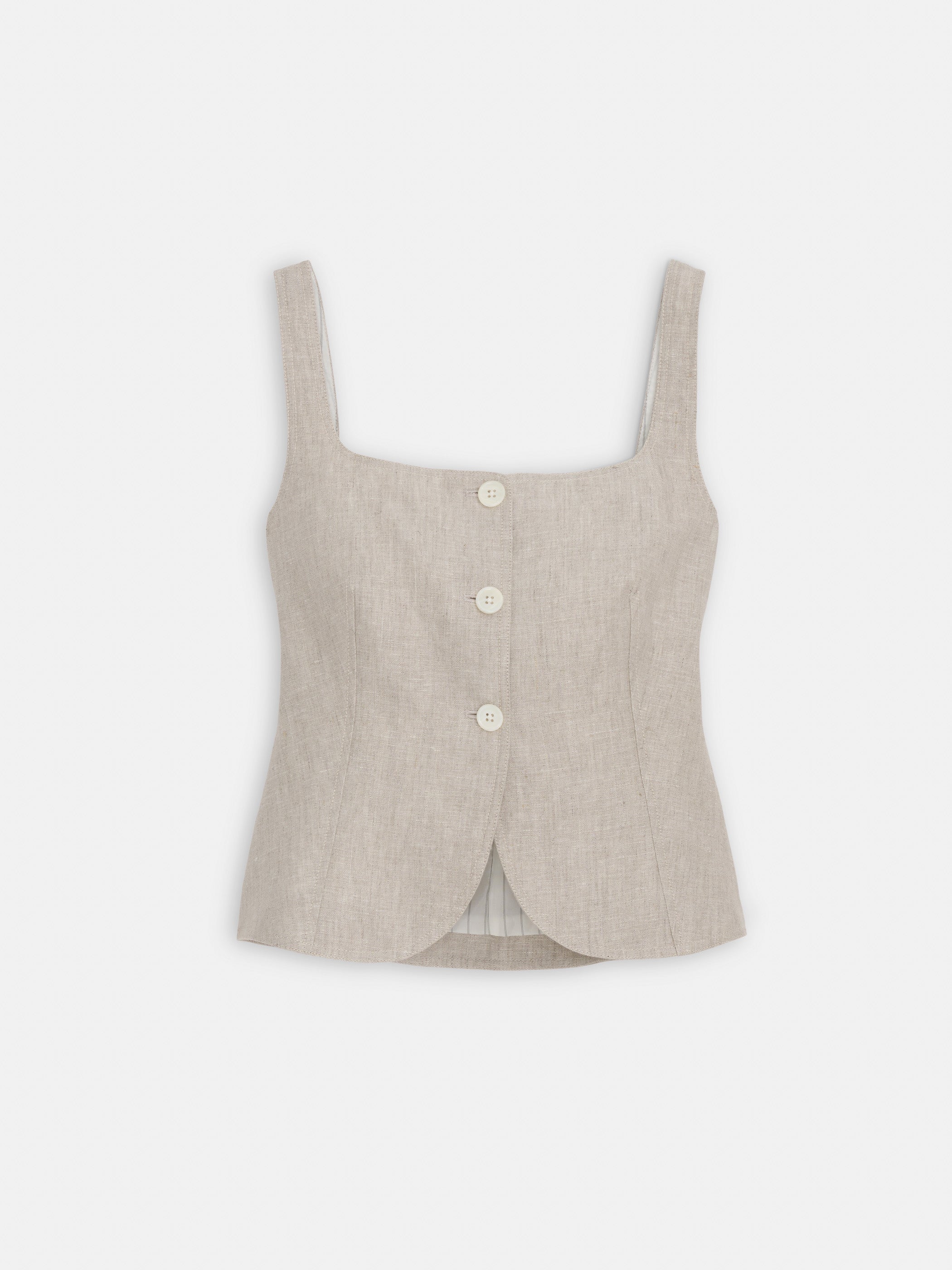Luna Vest in Flax Linen - Women's Lightweight Summer Linen Vest for Casual Outfits and Beach Wear