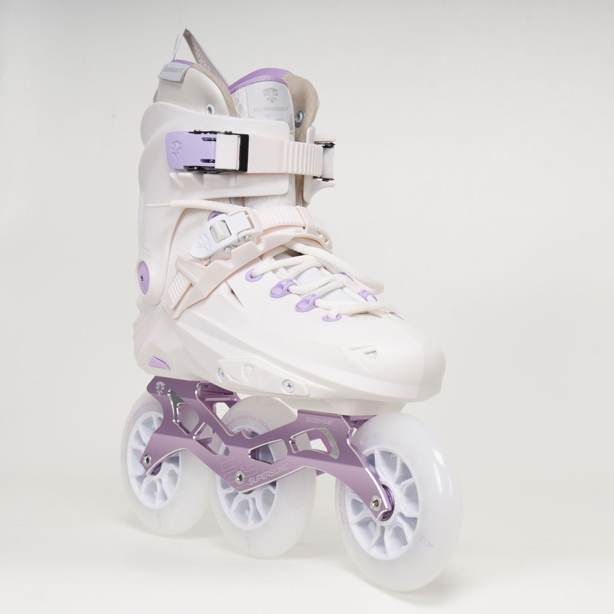 Flying Eagle X7T Reaver 110mm Inline Skates for Adults - White Speed Skates for Fitness, Racing & Urban Skating - High-Performance Rollerblades for Men & Women