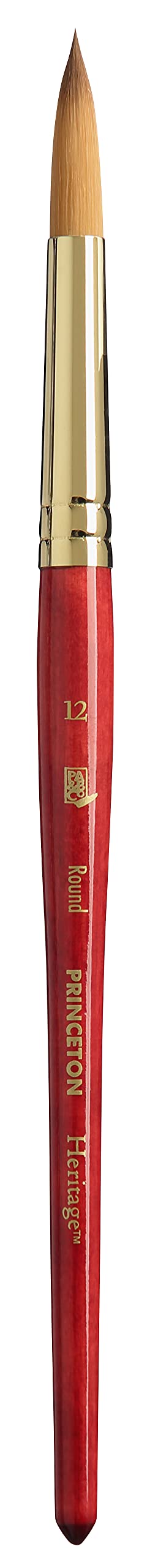 Princeton Heritage Series 4050 Synthetic Sable Watercolor Paint Brush - Round Size 12 for Professional Artists & Beginners - Perfect for Watercolor Painting, Calligraphy & Fine Detail Work