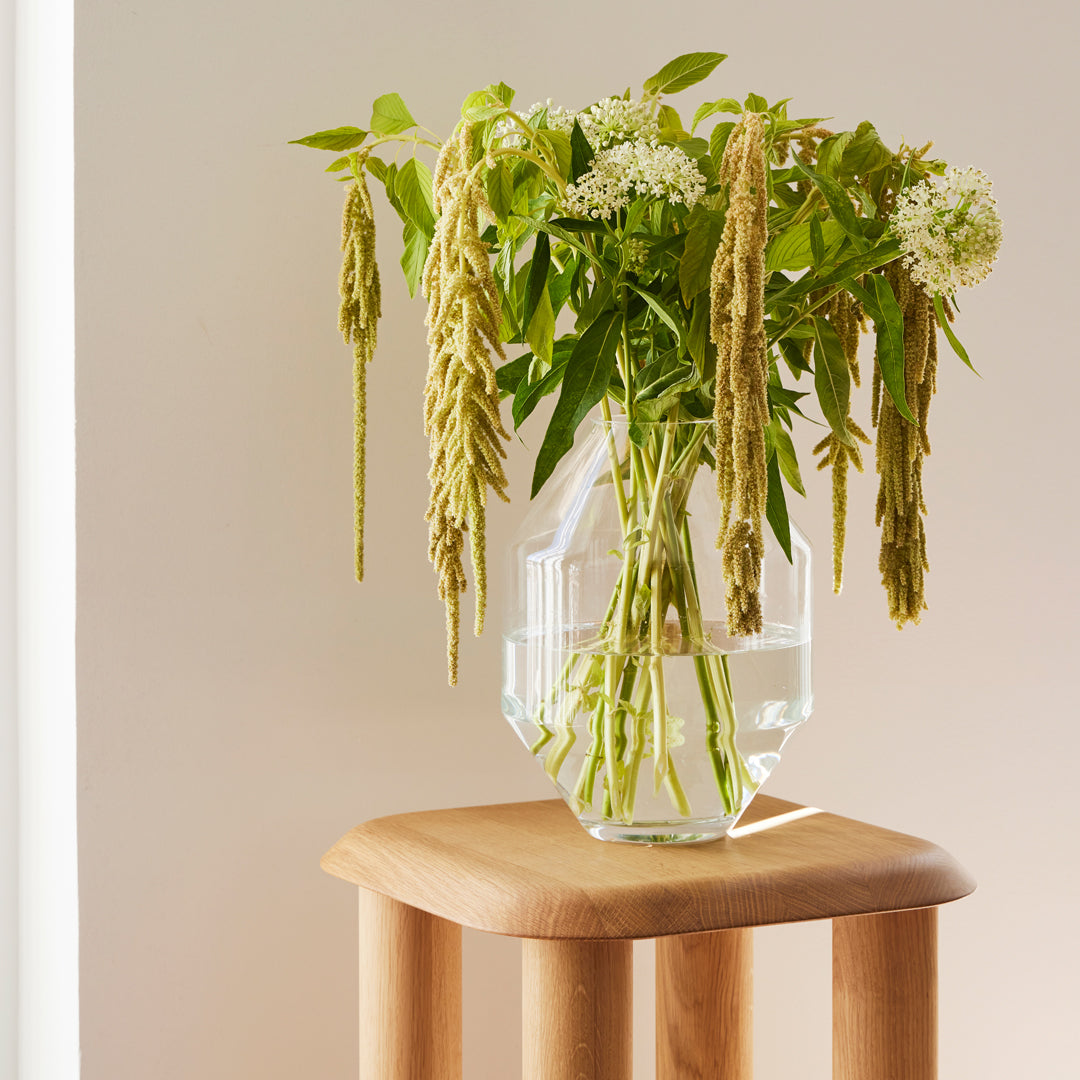 Sofie Osterby Hydro Vase by Fredericia - Modern Scandinavian Glass Vase for Home Decor, Wedding Centerpieces & Floral Arrangements