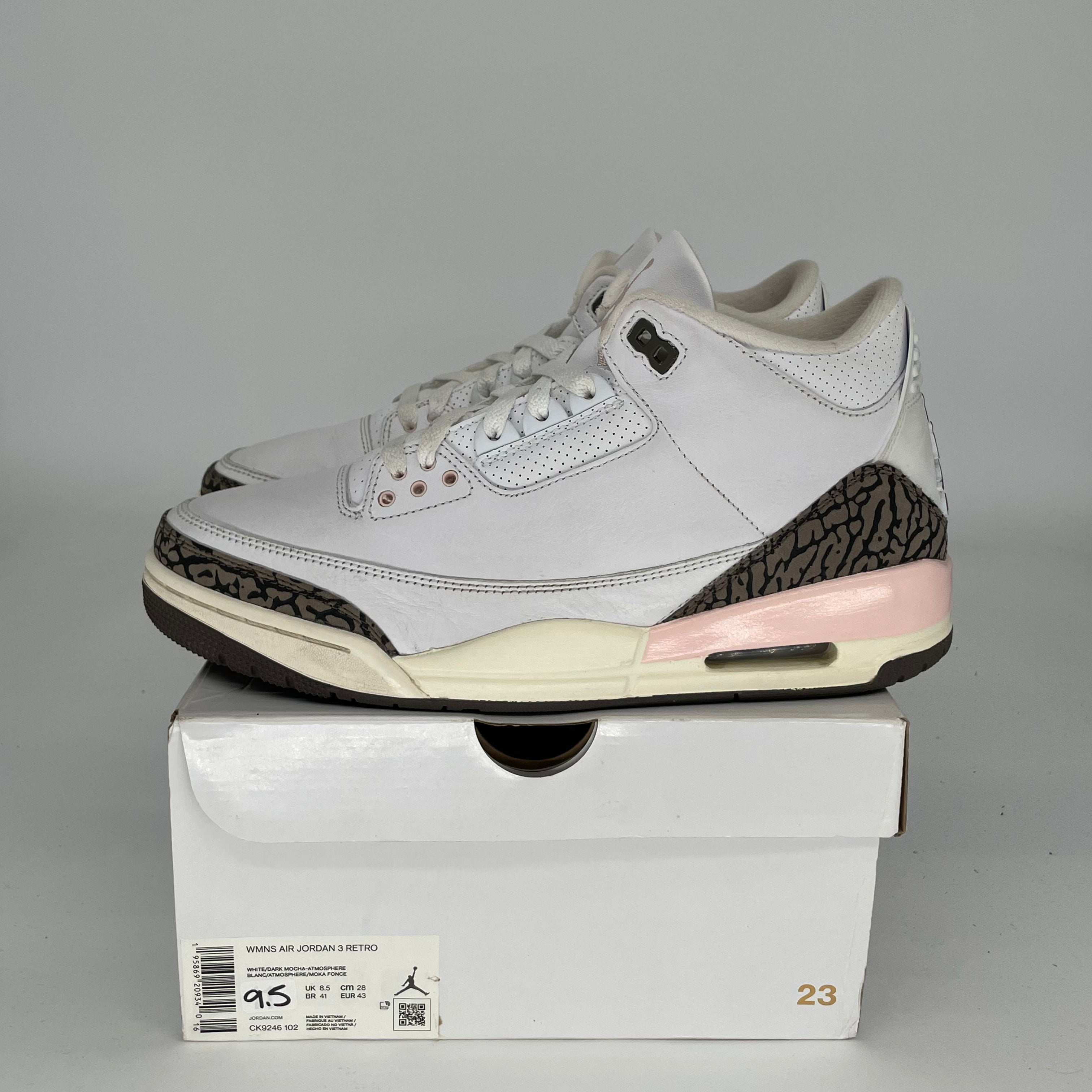 AIR JORDAN 3 NEAPOLITAN Women's Sneakers Size 9.5/11W - Style CK9246-102 | Retro Basketball Shoes for Women, Casual Streetwear & Gym Workouts