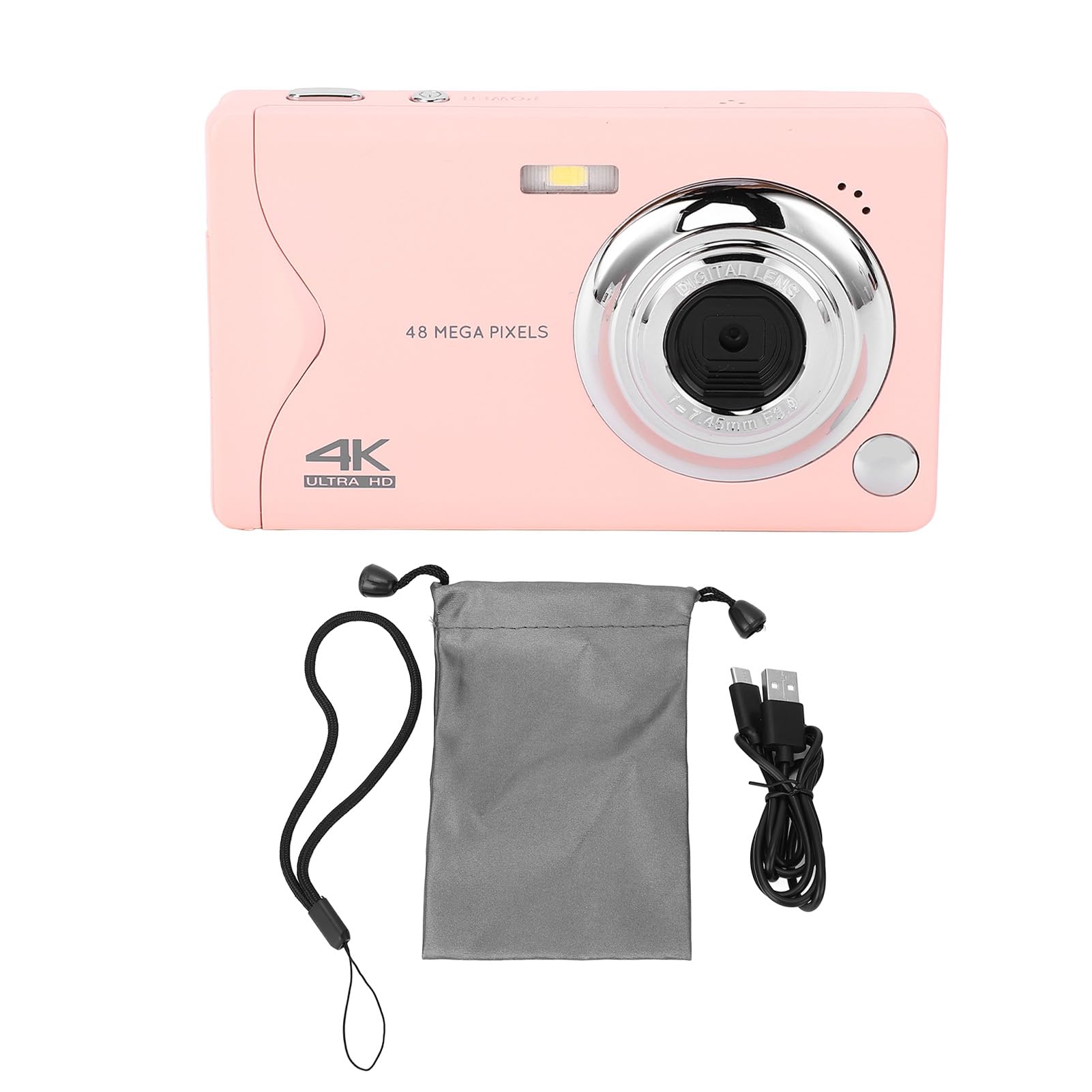 48MP Digital Camera with 4K Video & Built-in Microphone - Compact 3