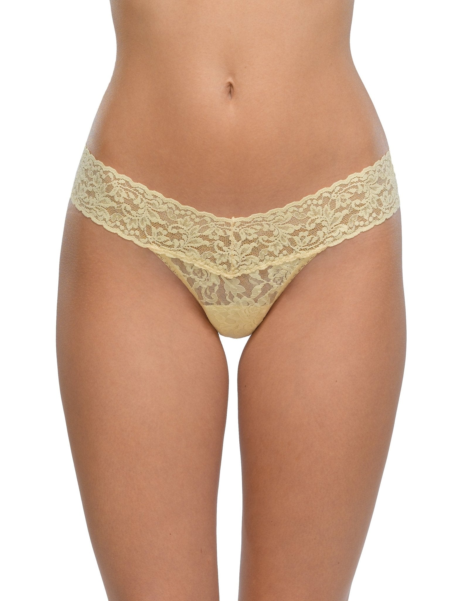 5 Pack Signature Lace Low Rise Thongs for Women - Soft Comfortable Underwear - Perfect for Daily Wear, Date Night & Special Occasions