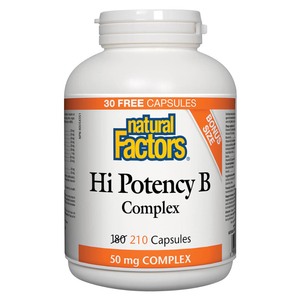 High Potency Vitamin B Complex 50mg - Extra Strength B Vitamins Supplement for Energy & Metabolism - Bonus Size for Daily Wellness & Immune Support