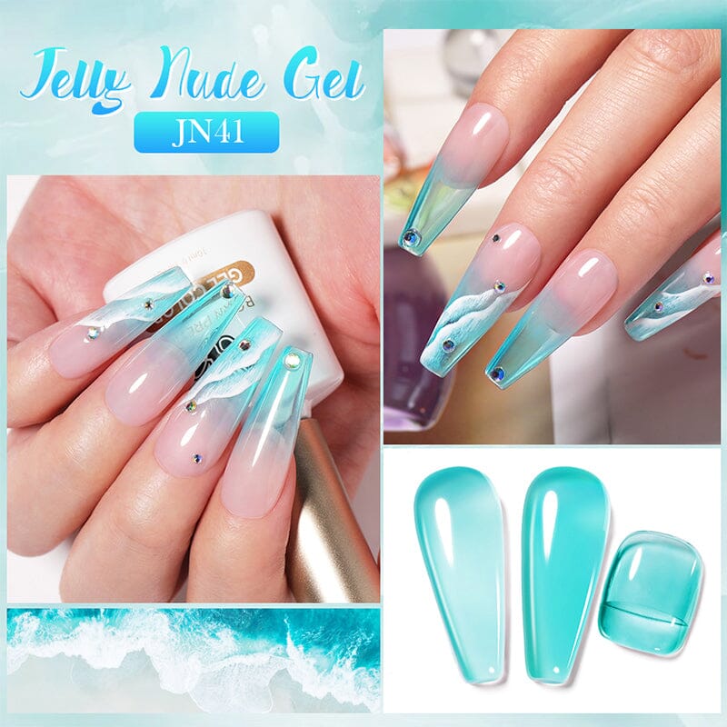 Natural Green Blue Jelly Nude Gel - 10ml Hydrating Lip Gloss for Plump Lips | Perfect for Daily Wear & Night Out Makeup