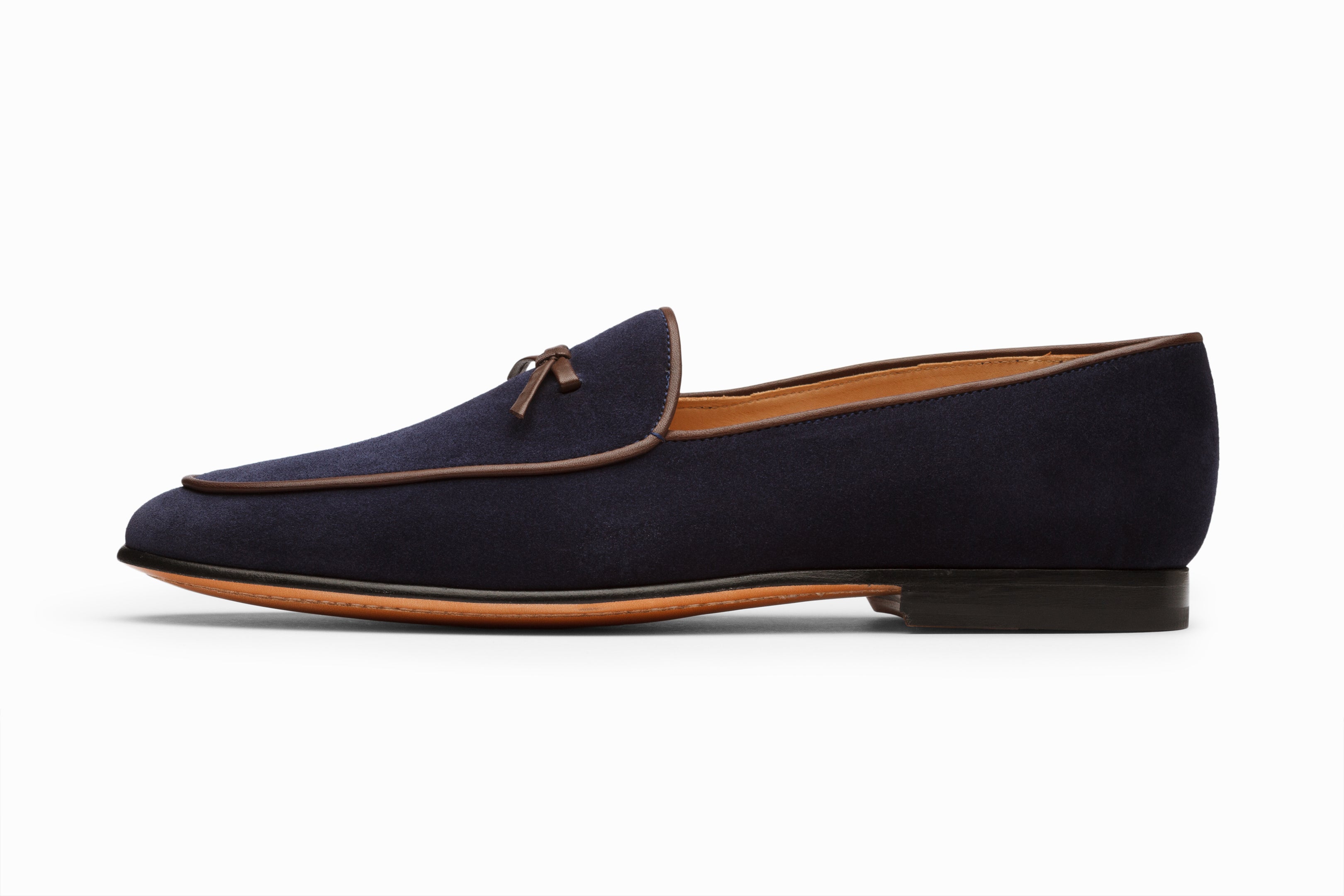 Premium Belgian Loafers for Men - Navy Blue Suede Leather Slip-On Shoes | Comfortable & Stylish Casual Dress Shoes for Office, Travel & Everyday Wear
