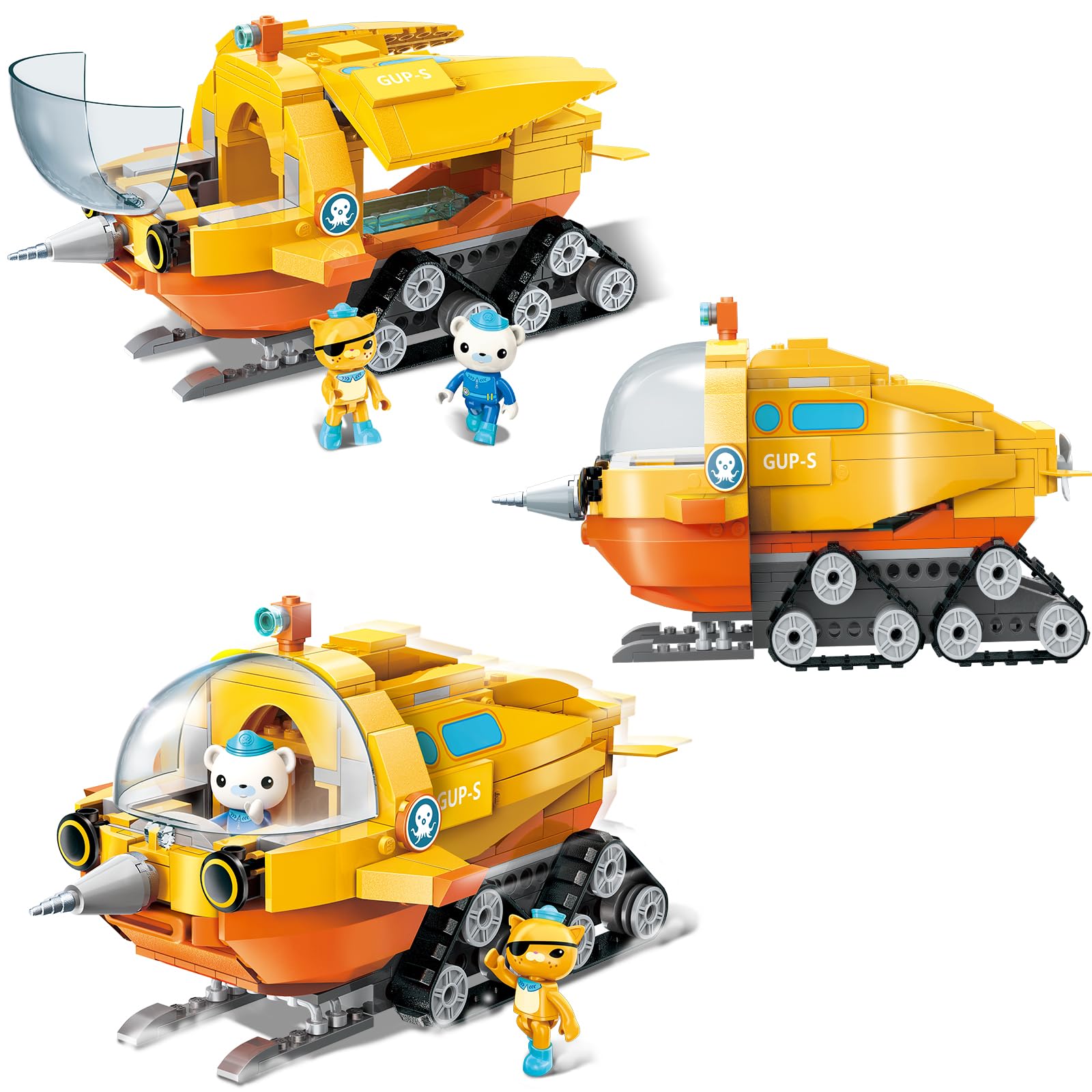**Little Froggy Octonauts GUP-S Vehicle & Figure Building Block Set - 275PCS Creative Construction Toy Compatible with Lego Bricks - STEM Learning Gift for Boys & Girls Ages 6+ - Perfect for Imaginative Play, Birthday & Holiday Gifts**