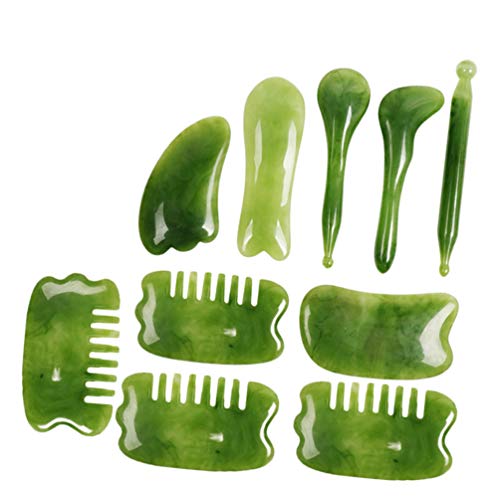 EXCEART Resin Gua Sha Tools Set for Face & Body Massage