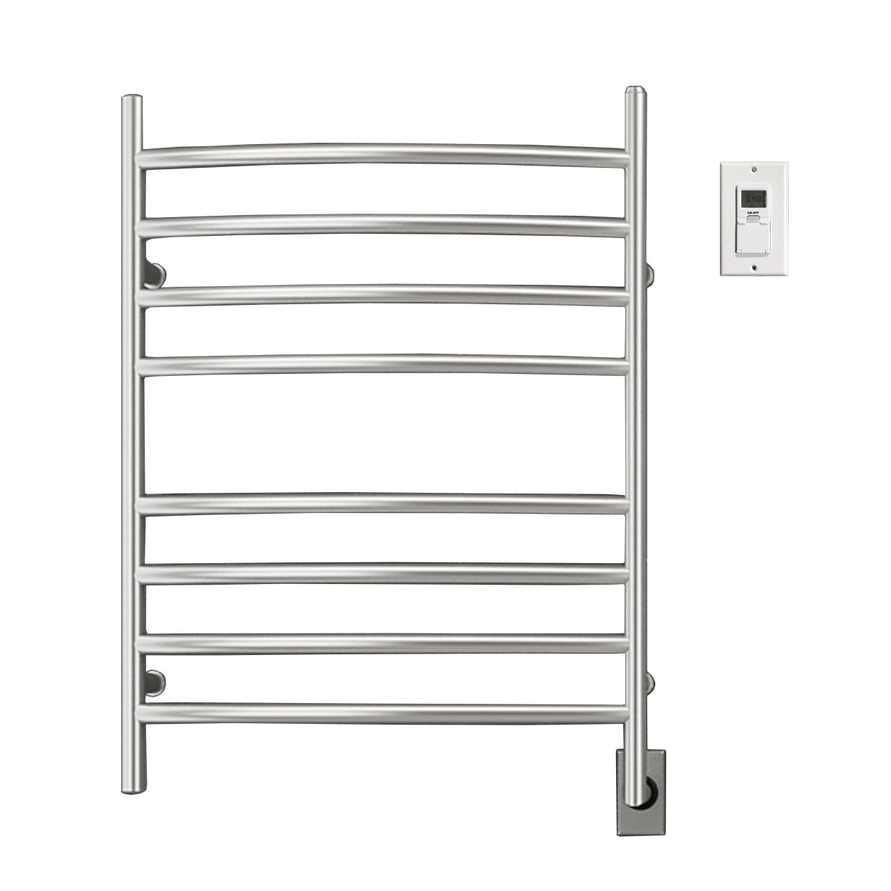 8 Bar Hardwired Stainless Steel Towel Warmer - Premium Bathroom Heated Towel Rack for Spa, Luxury Hotels & Home Use