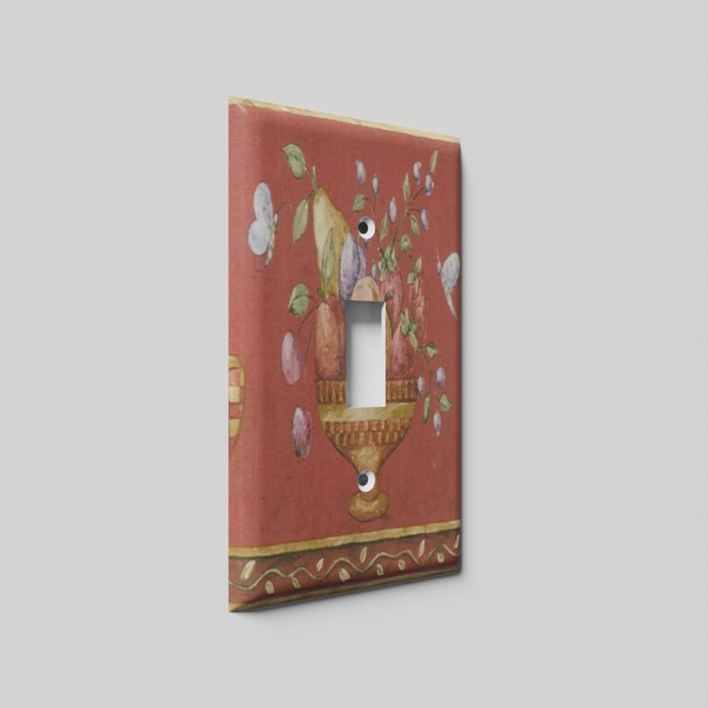 Fruit Bowl Light Switch Cover - Toggle Wall Plate for Kitchen Decor