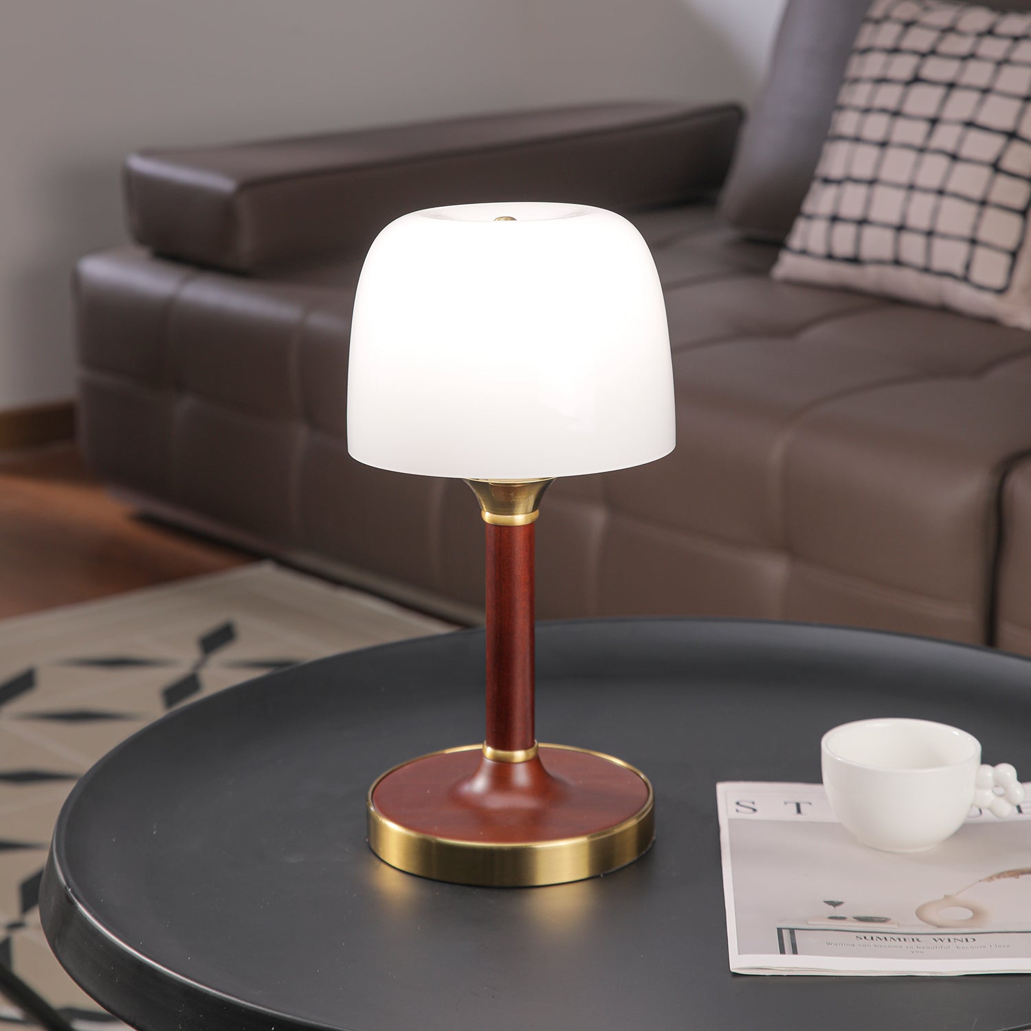 Elio Table Lamp - Modern LED Nightstand Lamp with USB Port, Touch Control & Dimmable Warm Light for Bedroom, Living Room, Office - Perfect for Reading, Relaxing & Decor