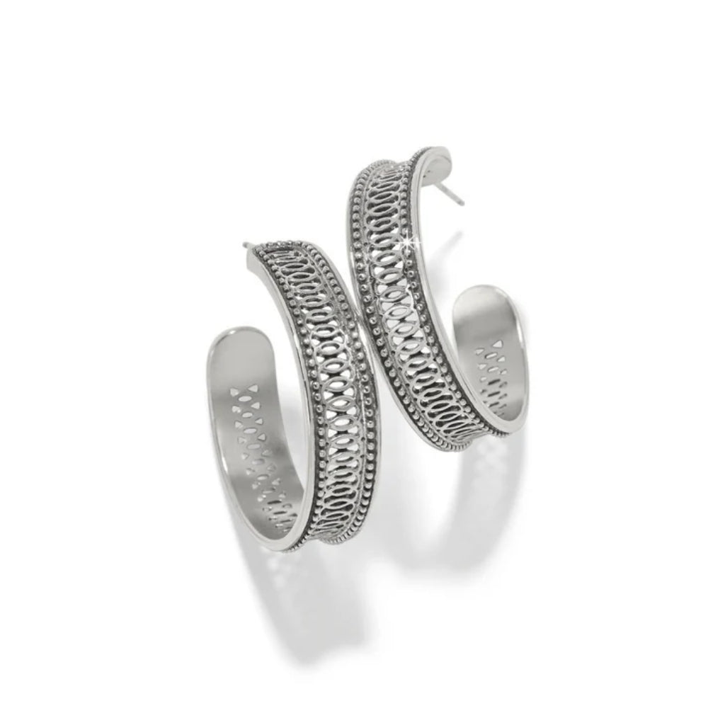 Brighton Ferrara Siena Large Hoop Earrings for Women - 18K Gold Plated Fashion Jewelry - Perfect for Parties, Weddings & Everyday Wear