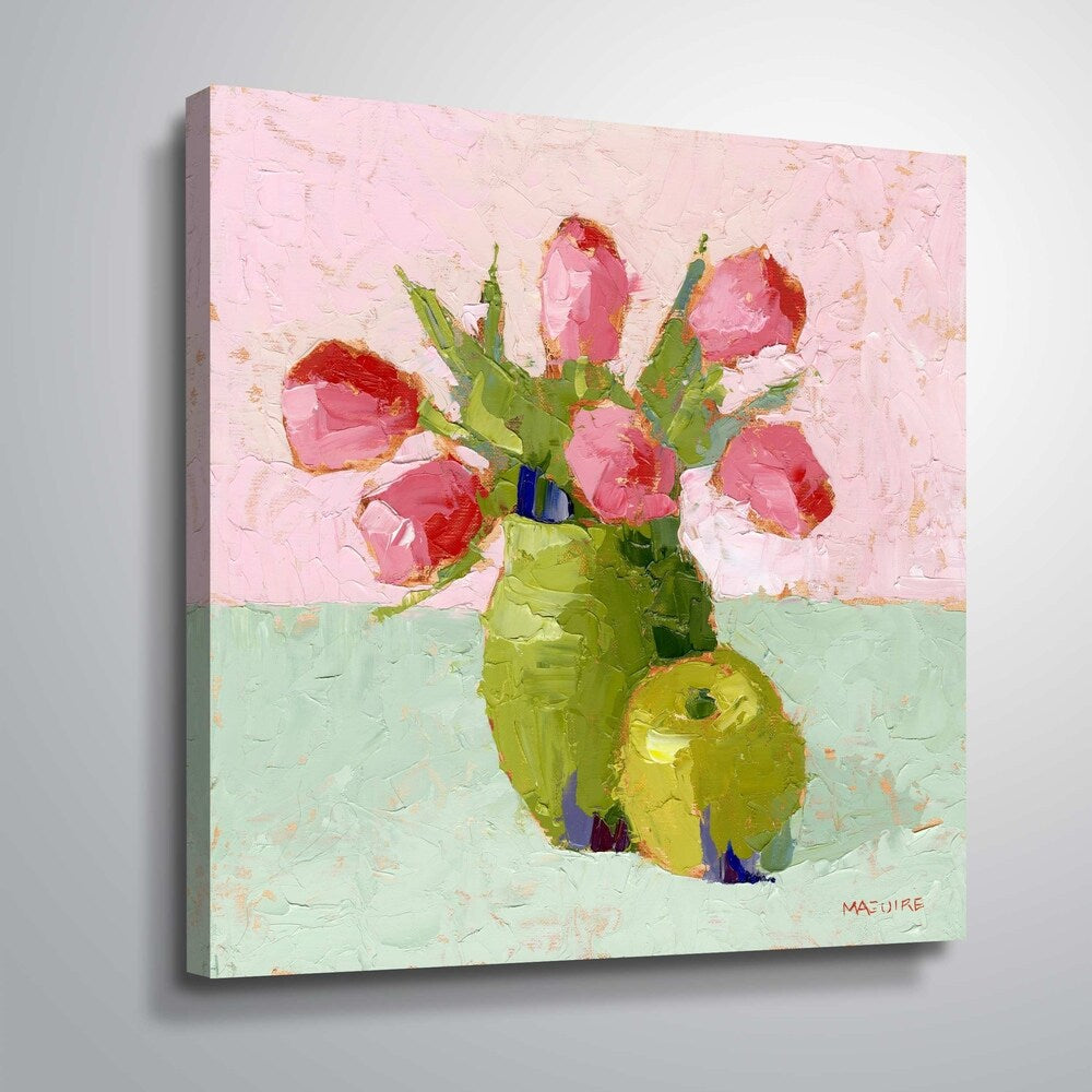 Serene Gallery Wrapped Canvas Wall Art - Modern Abstract Landscape Painting for Living Room, Bedroom & Office Decor