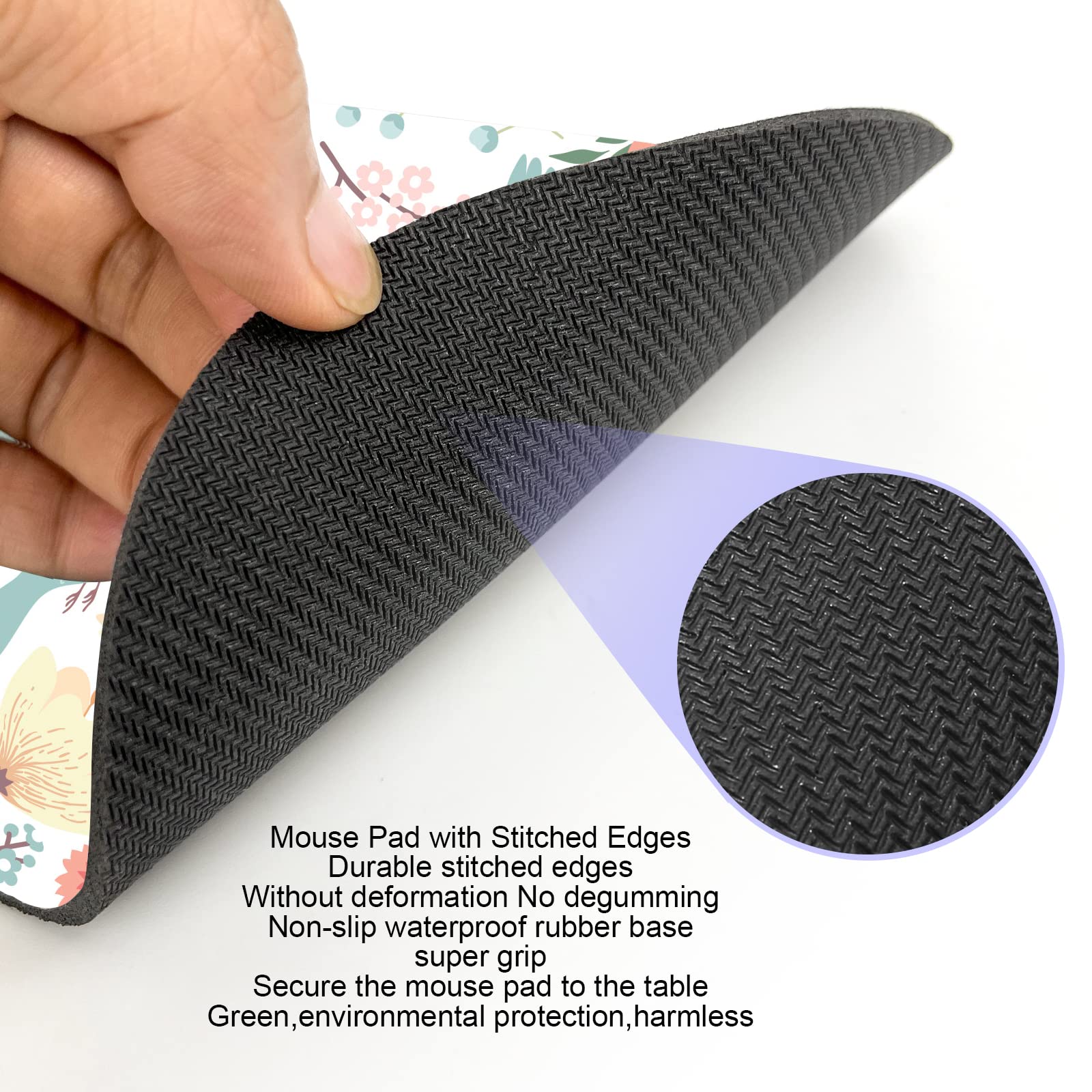 Non-Slip Mini Mouse Pad 6×7 inches - Portable Round Desk Mousepad for Office, Laptop & Travel | Perfect for Small Workspaces, Coffee Shops & Remote Work