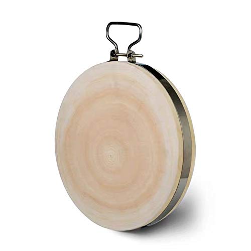 Premium Natural Willow Wood Cutting Board - 14.1 Inch Solid Wood Chopping Block, No Glue or Paint - Ideal for Kitchen Prep, Meat Cutting & Charcuterie Display