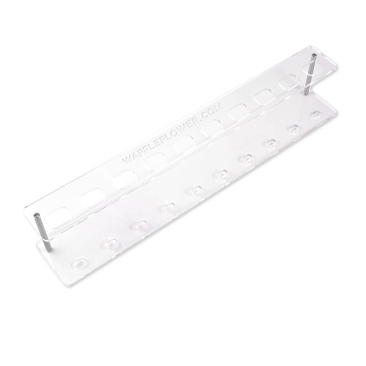 Waffle Flower Acrylic Brush Stand - Clear Acrylic Organizer for Waffle Flower Blending Brushes Set with Screwdriver - Perfect for Makeup Brush Storage and Vanity Organization