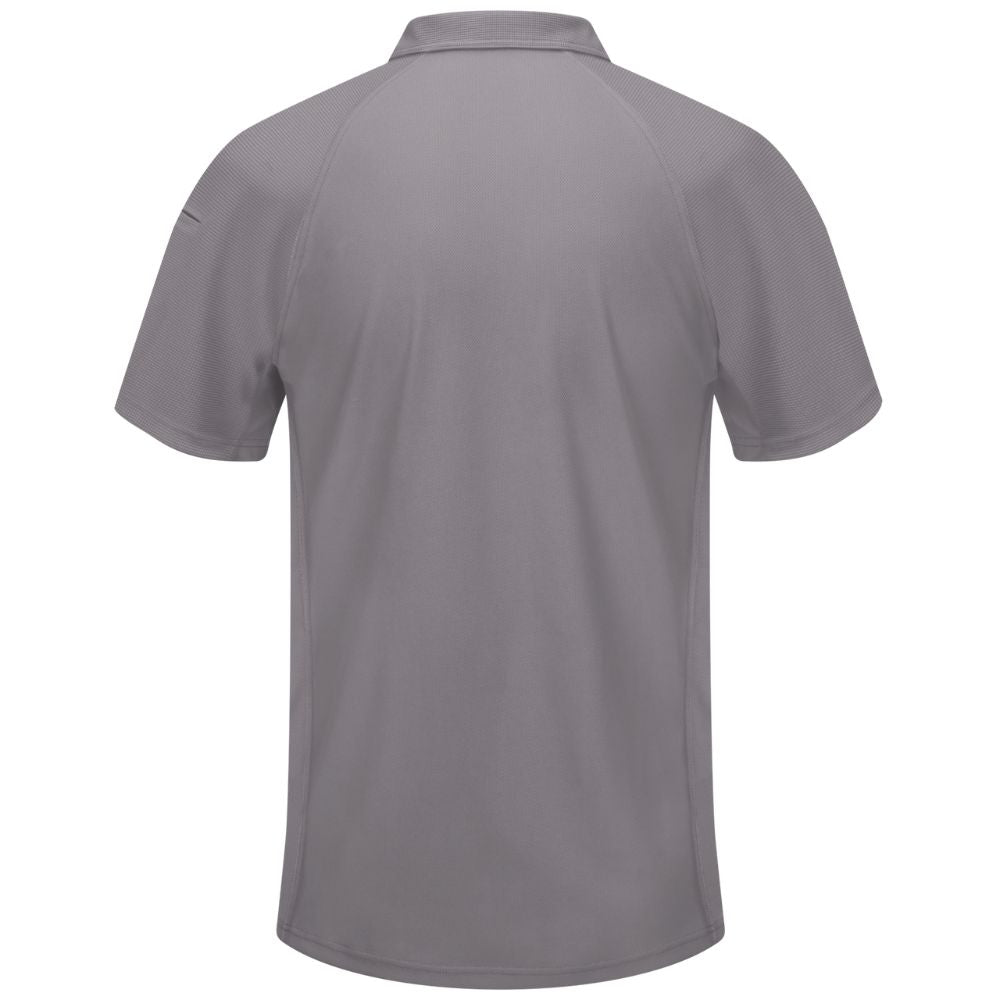 Red Kap Men's Short Sleeve Performance Knit Flex Series Active Polo Shirt SK92 - Moisture Wicking, Stretchable & Breathable Workwear for Men - Ideal for Office, Golf & Outdoor Activities (Grey)