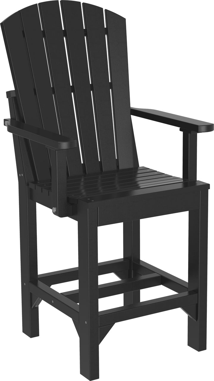 Premium Adirondack Arm Chair - Counter Height Bar Stool for Outdoor & Indoor Use - Perfect for Patio, Deck, Poolside, and Garden Relaxation