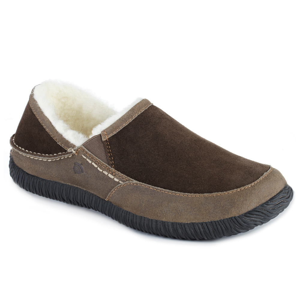 Men's Rambler Moc Slippers with Indoor/Outdoor Sole - Comfortable House Shoes for Relaxing at Home, Running Errands & Light Outdoor Use
