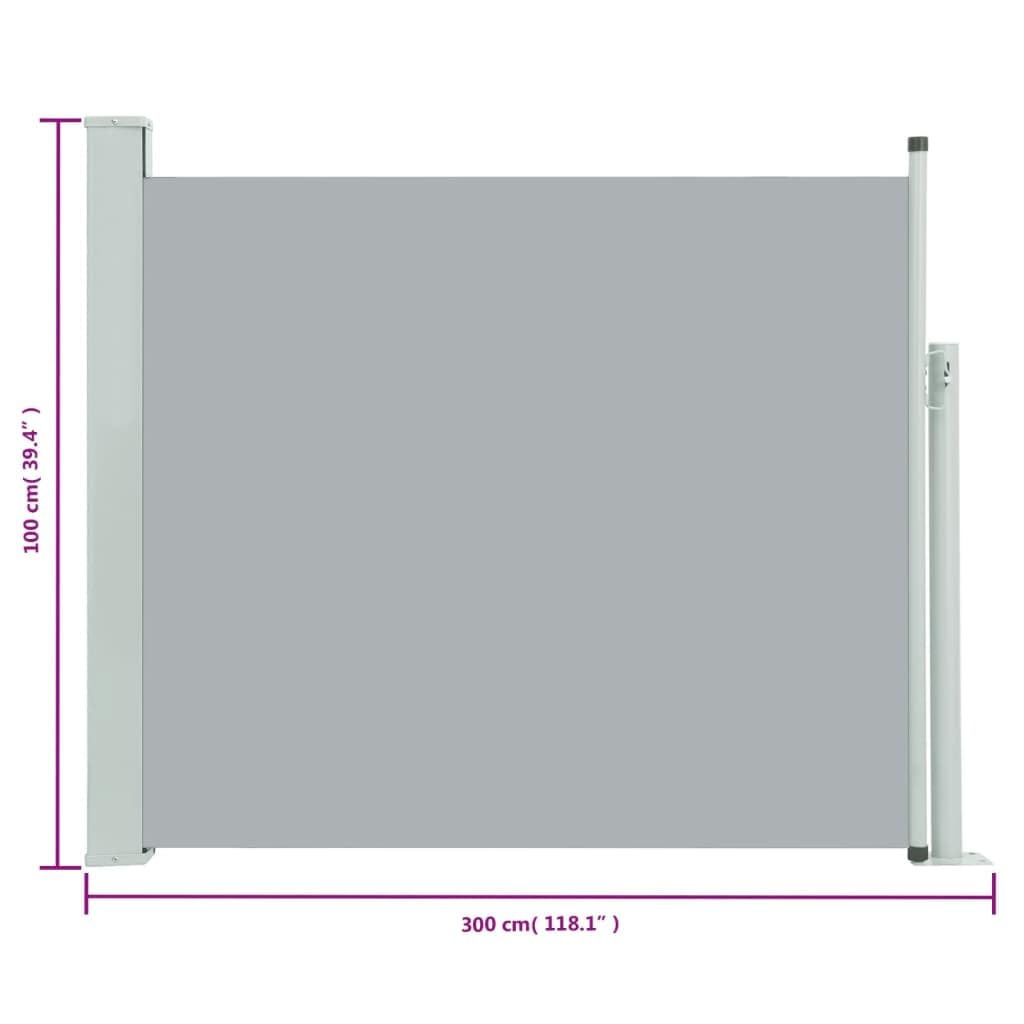 **vidaXL Retractable Side Awning 39.4