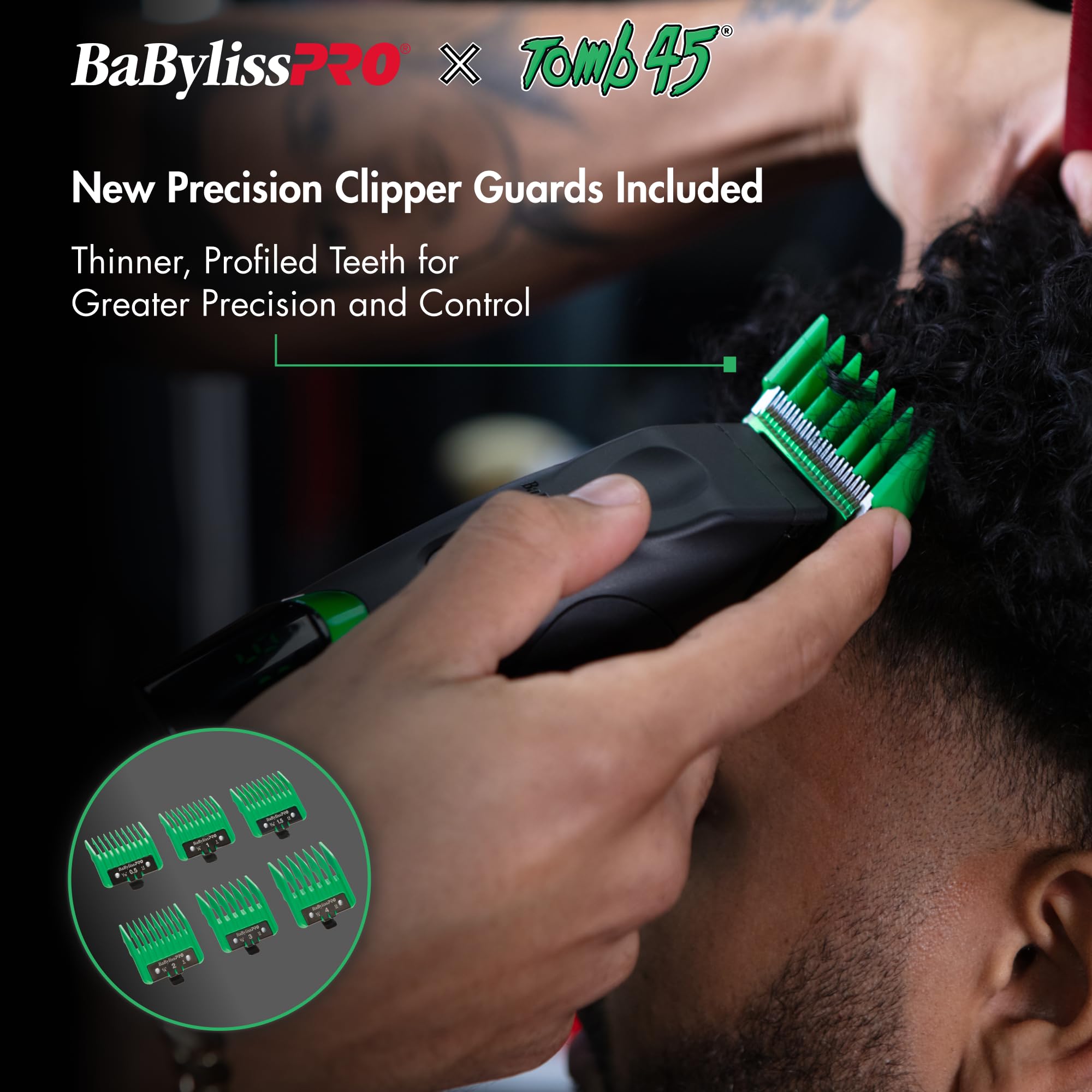 BaBylissPRO x Tomb45 Professional Hair Clipper & Trimmer Set with Guards & Hair Dryer - Complete Styling Kit for Barbers & Home Use
