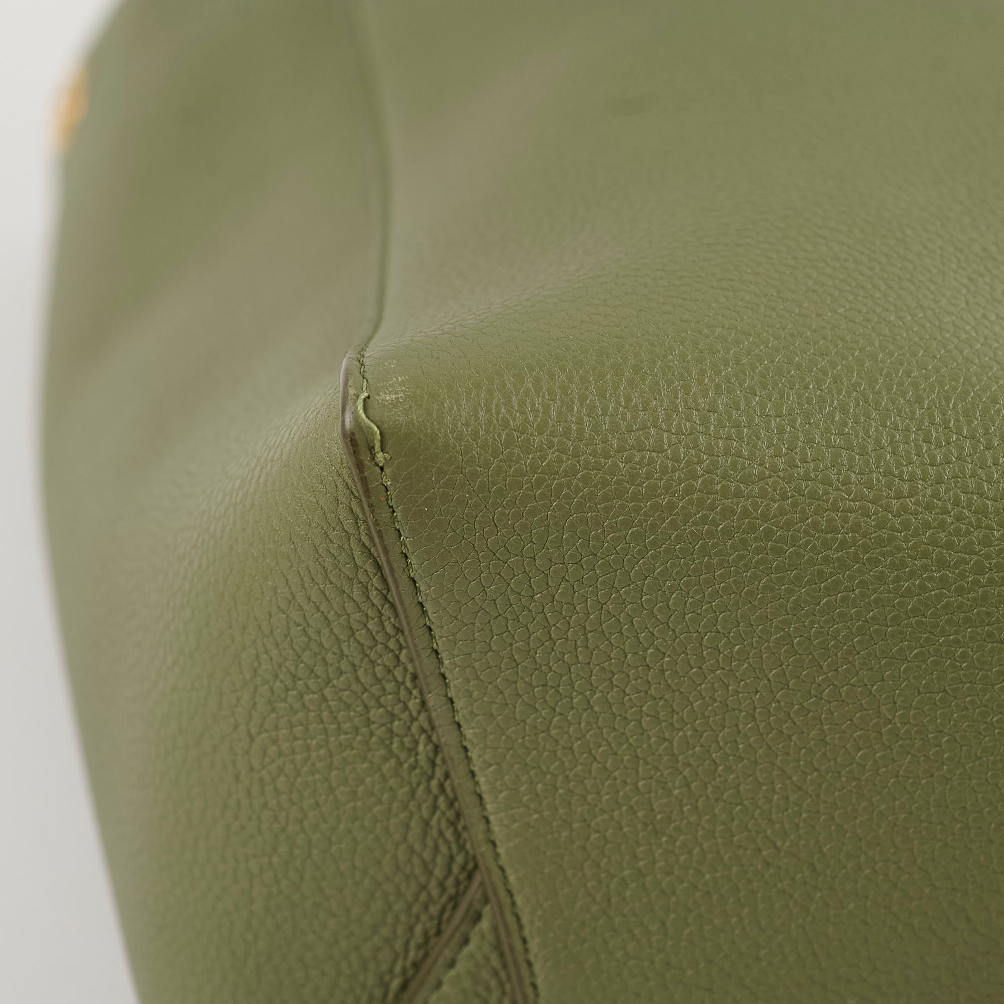 Celine Sangle Bucket Bag in Green | Luxury Leather Shoulder Bag for Women | Perfect for Work, Travel & Everyday Use