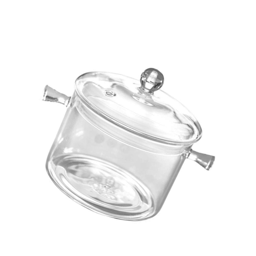DOITOOL Multi-Function Glass Stew Pot - Healthy Cooking Pot for Noodles, Soup & Stews - Stovetop & Open Flame Safe - Perfect for Instant Noodles, Ramen & Hot Pot Meals at Home or Camping